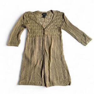 Dots Women's Knit Cardigan - Tan (Good Condition)